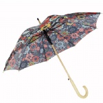 印花木中棒雨伞